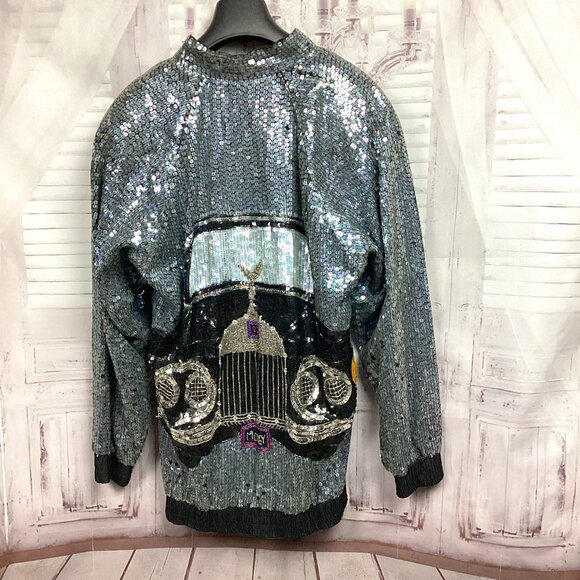 Vintage Rolls Royce Sequin Covered Silk Jacket